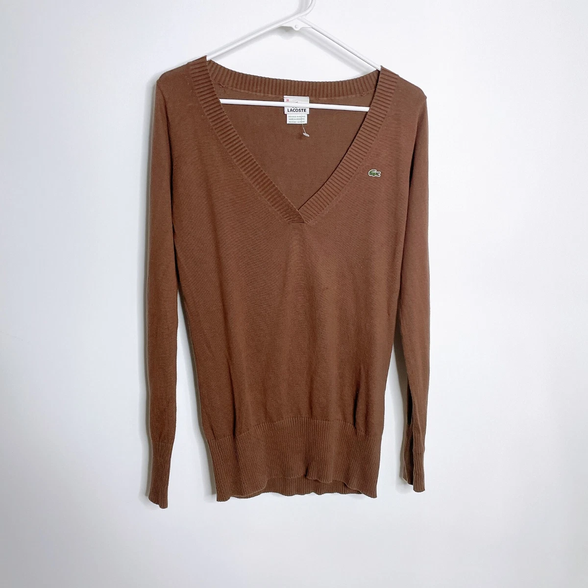 brown lacoste sweater