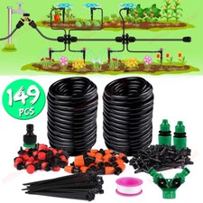 149Pcs 100ft Drip Irrigation Kit Garden Irrigation System Plant Watering Drip US