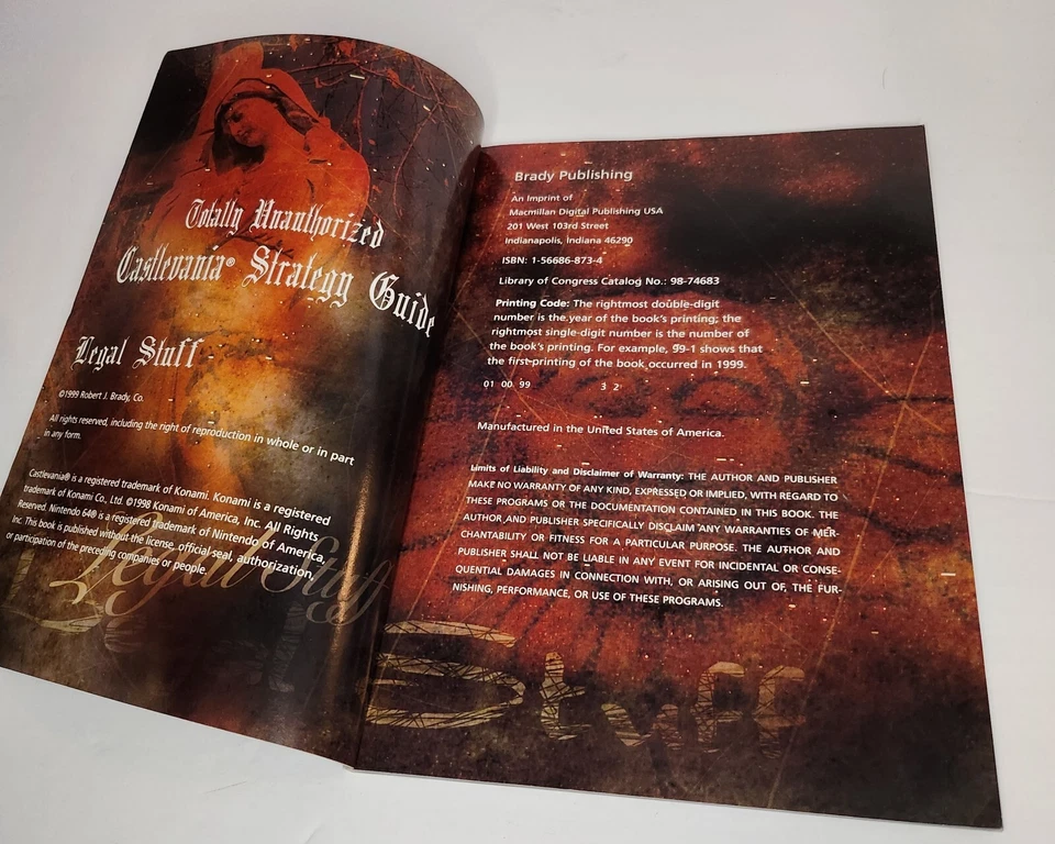 Castlevania Brady Games Strategy Guide Totalmente Sin Autorizado (Cubiertas Nintendo 64) Foto 4 de 4
