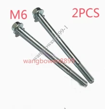 2pcs carbon steel Screws Bolts 1.0 Pitch Flange Head Cap M6 x 10-210mm