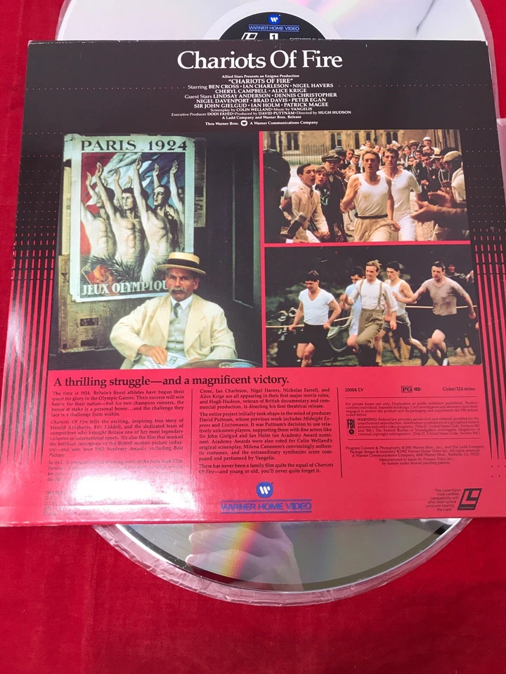 Chariots of Fire 2 LaserDisc Extended Play Foto 3 de 4