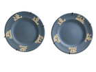 Wedgwood Plates Set Of 2 Blue Jasperware 6 1/4" Cupid Cherub Collector England