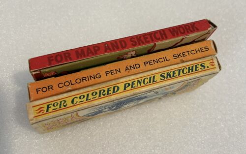 Posten 3 Vintage Schachteln Buntstifte American Lead Co & Linton Bleistift Top Zustand - Bild 6 von 10