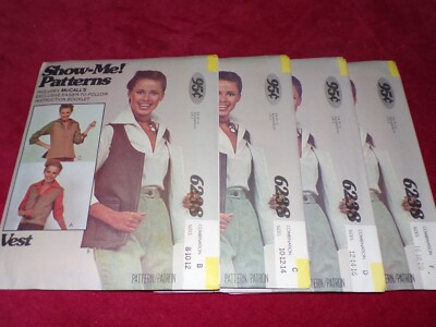   UNCIRCULATED 1978 McCALL'S #6238 - LADIES ''SHOW ME'' VEST-TOP PATTERN 8-20 FF