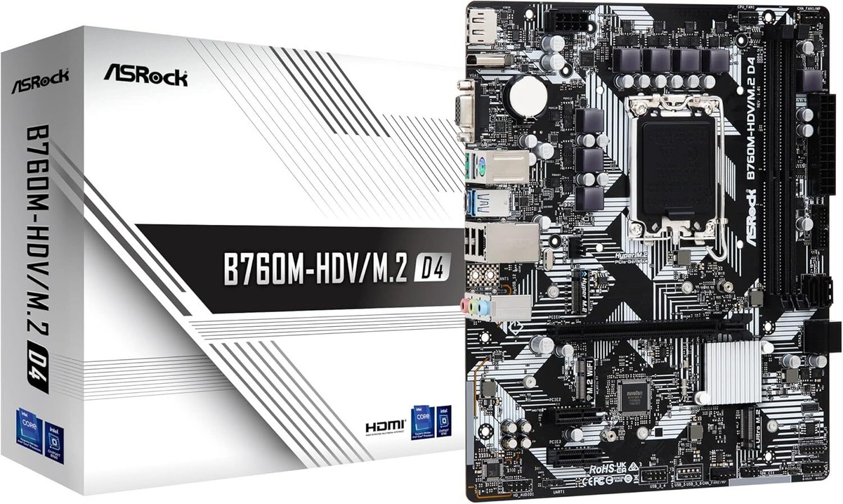 ASRock H610M-HVS/M.2 R2.0 Micro ATX Motherboard Intel H610