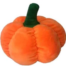 8 Inch Plush Pumpkin Dog Toy w/ Squeaker