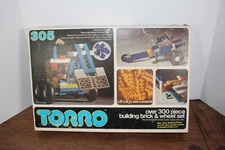 Vintage Torro #305 Building Bricks & Wheel Set in Original Box