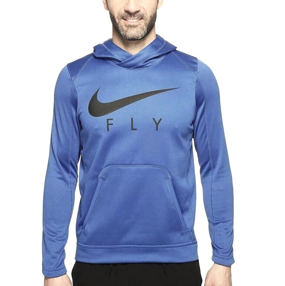 Nike Mens Dri-Fit Swoosh PullOver Hoodie in Royal Blue, Size L & XXL, 844614-480