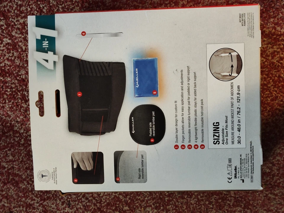 Soporte trasero lumbar frío/calor Mueller 4 en 1 (C) Foto 2 de 3