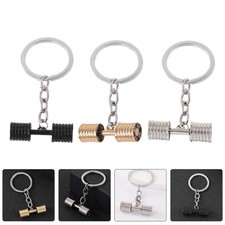 3pcs Dumbbell Key Pendants Keychain Exercise Charm Handbag Hanging Decors