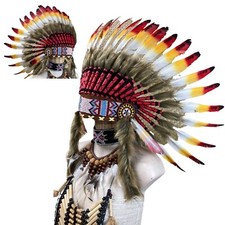 Import Tax Required Handmade Indian Chief Headdress Decorative Costume Headpc