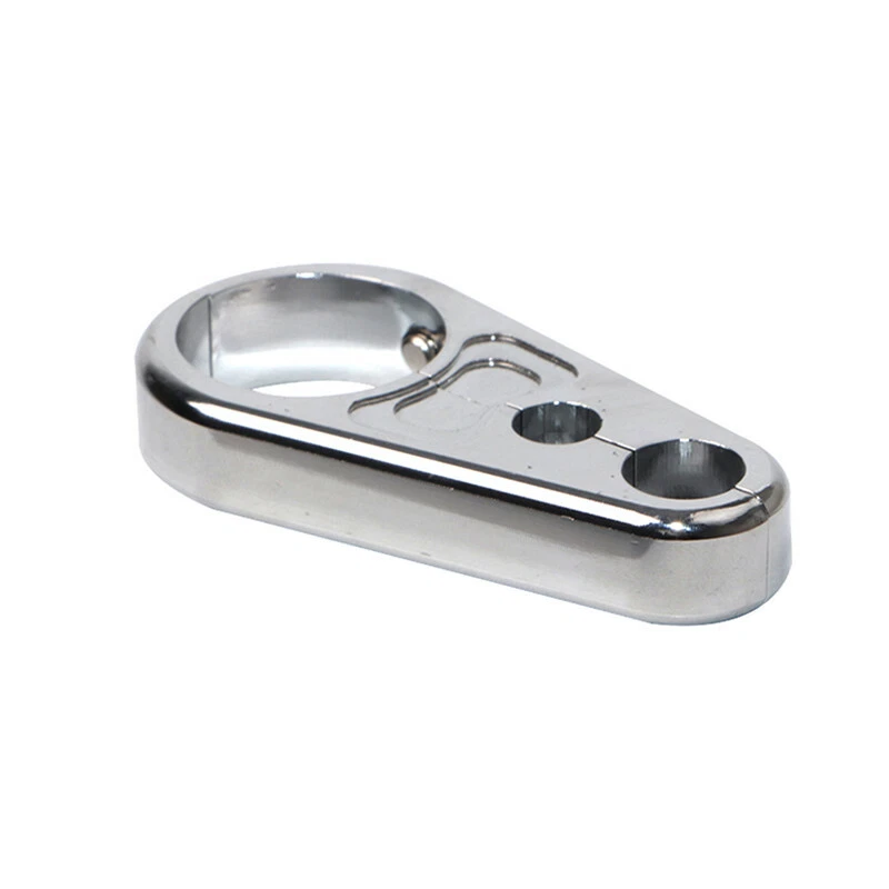 Clip de abrazadera de línea de freno de cable de embrague de manillar de marco cromado de 25 mm para motocicleta 1 pieza Foto 2 de 4