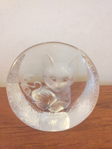 mats jonasson art glass sweden Fox, Signed, Paperweight - Picture 5 of 12