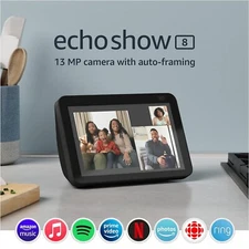 NEW Amazon Echo Show 8 with Alexa 2nd Gen 8 inch HD Smart Display Black