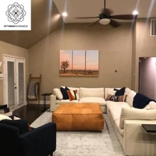 Unstuffed New Quality Boho Moroccan Pouffe Genuine 30''Handmade Leather