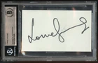 Lorne Greene signed autograph auto 2x4 cut American Actor BAS Slabbed
