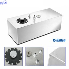 15 Gallon 60l Polished Aluminum Race Fuel Cell Gas Tank With Cap Level Sender 15 Gallon 60l Polished Aluminum Race Fuel Cell Gas Tank With Cap Level Sender