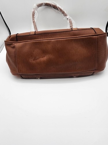 Bellerose Brown Leather Handbag/Purse New w/Tags Style #CY-004 - Picture 5 of 13