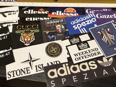 10 ADESIVI CASUAL ULTRAS STONE ISLAND ADIDAS SPEZIAL CP COMPANY