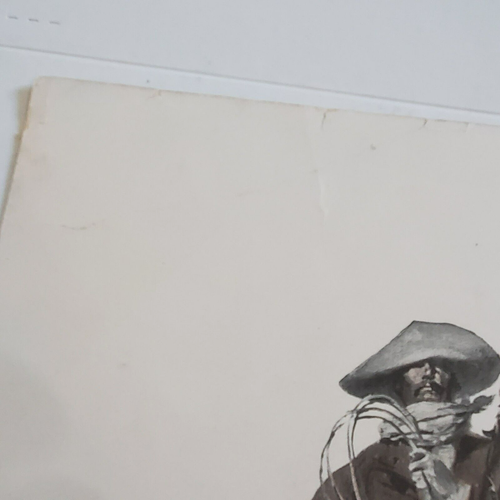 Vintage 1905 Remington Cowboy Print 9x13 Does have some Creases. - Picture 6 of 6