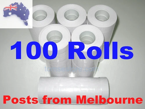 100x Rolls of White Paper Labels 16x23mm for Motex MX-6600 etc.. MELBOURNE