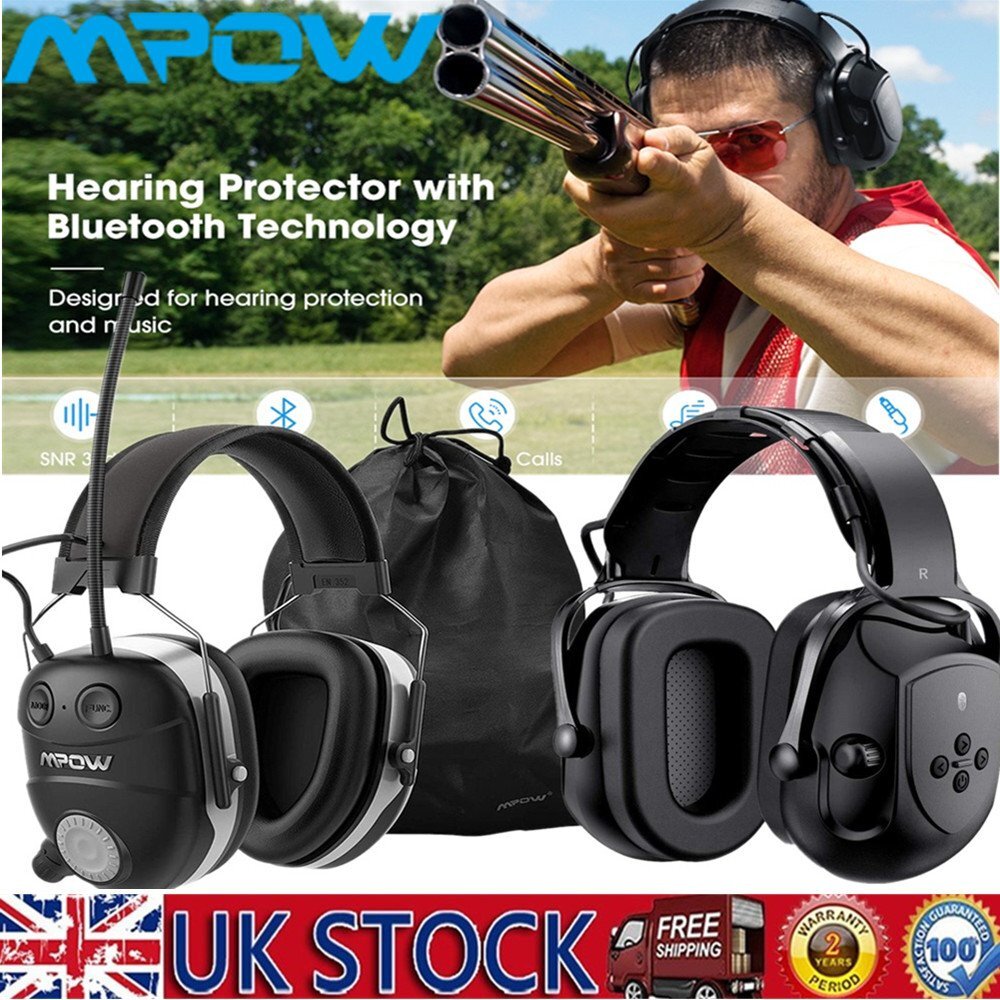 Mpow Bluetooth 36dB Ear Muffs Ear Defender Hearing Protection