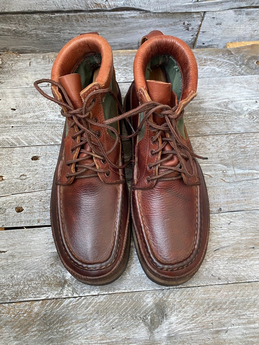 ☆希少☆RUSSELL MOCCASIN CHUKKA 8 1/2 E vintage wc russell Moccasin Chukka brown leather boots US 8E