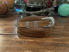 Navajo Pueblo Sterling Silver Belt Buckle Set 36-37  -1.25  75     