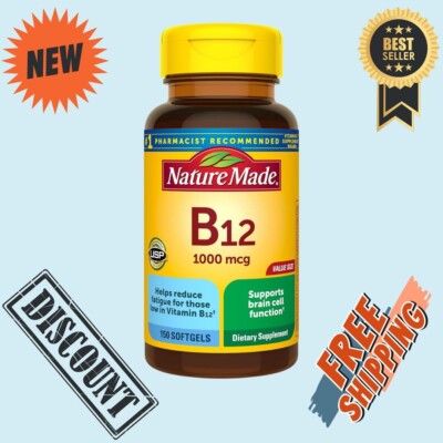 Vitamin B12 1000 mcg, Dietary Supplement for Energy Metabolism Support, 150 Day