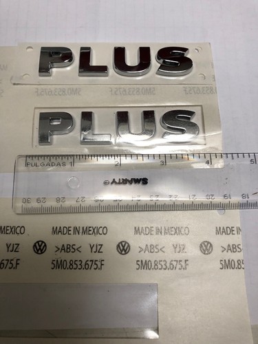 Lot of 2 Genuine VW "PLUS" Emblems 5M0853675J 5M0 853 675 J - New Open Box - Picture 4 of 5