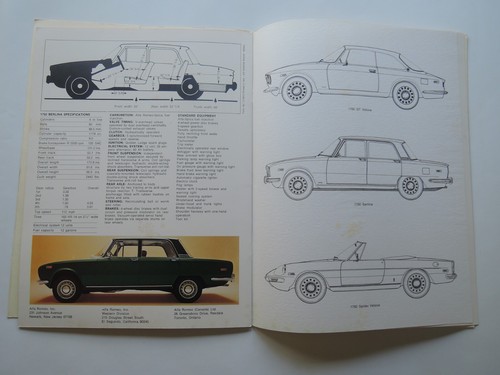 ALFA ROMEO 1750 BERLINA MODELO EE. UU. ORIGINAL Deluxe FOLLETO DE VENTAS DE DISTRIBUIDOR - Imagen 11 de 16