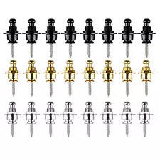 8PC Guitar Bass Strap Lock Security Metal Fastener Strap Locks Metal Button US