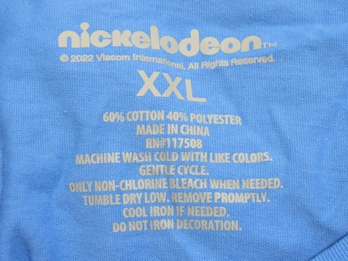 Women's Nickelodeon Hey Arnold Short Sleeve Cropped Graphic T-Shirt Blue XXL - Picture 5 of 7