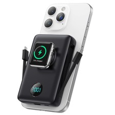 Magnetic Portable Charger 10800mAh for MagSafe with Built-in Cable,iWatch Cha...