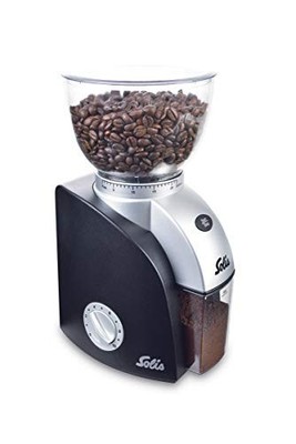 Solis Scala Plus Coffee Grinder Black Silver Sk1661 0.66 Pound