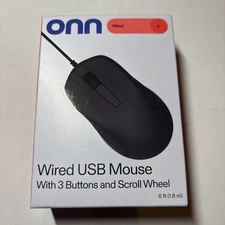 Onn 6 ft Wired USB Mouse