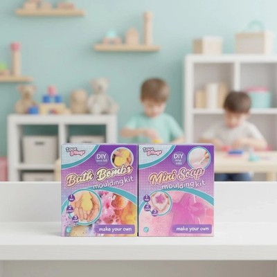 Love & Hugs Zum Selbermachen Mini-Sets Badebomben & Seifenformen Bastelset Kinder Mädchen Alter 6+