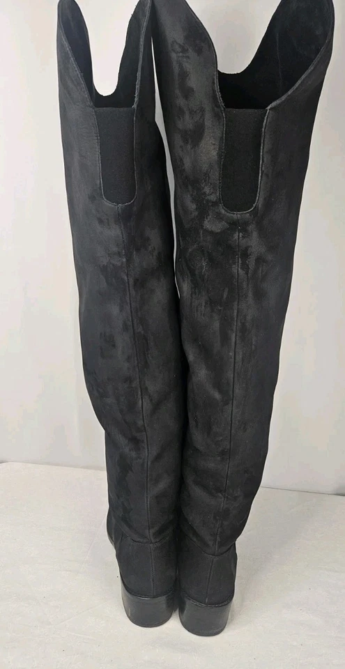 Botas Stuart Weitzman Reserve elásticas negras de gamuza sobre la rodilla para mujer 10 Foto 3 de 4