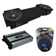 02-13 Chevy Avalanche Underseat Kicker Comp C12 Dual 12" Sub Box & HA-A800.1