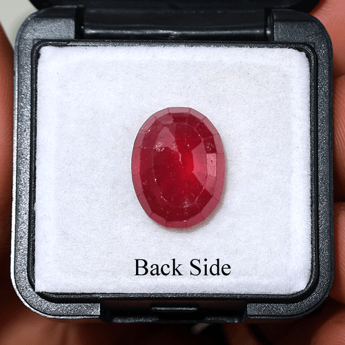 10.7 Cts Mozambique Natural Ruby High Grade 14mmx11mm Oval Faceted Cut Gemstone - Picture 6 of 10