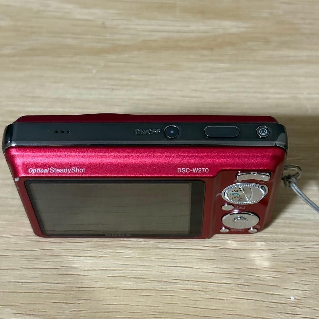 Sony Cyber-shot DSC-W270 Red 12.1MP Digital Camera w/Battery