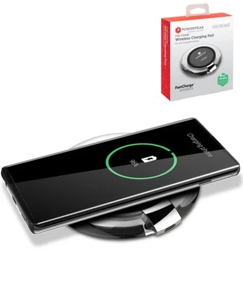 Almohadilla de carga inalámbrica PowerPeak carga rápida Qi 15W rápida  Foto 3 de 4