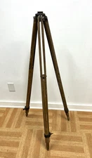 Vintage WOOD TRIPOD rustic decor transit lamp stand survey industrial adjustable