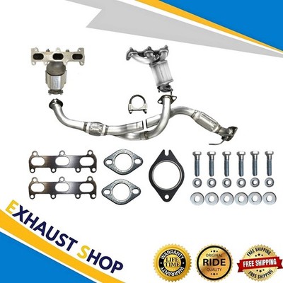Front Left&Right Manifold+ Y-Pipe For 2007-2009 Hyundai Santa FE 2.7L AWD Models