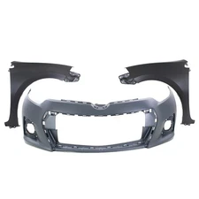 Front Bumper Cover Kit Includes Fenders For 2014-2016 Toyota Corolla Sedan