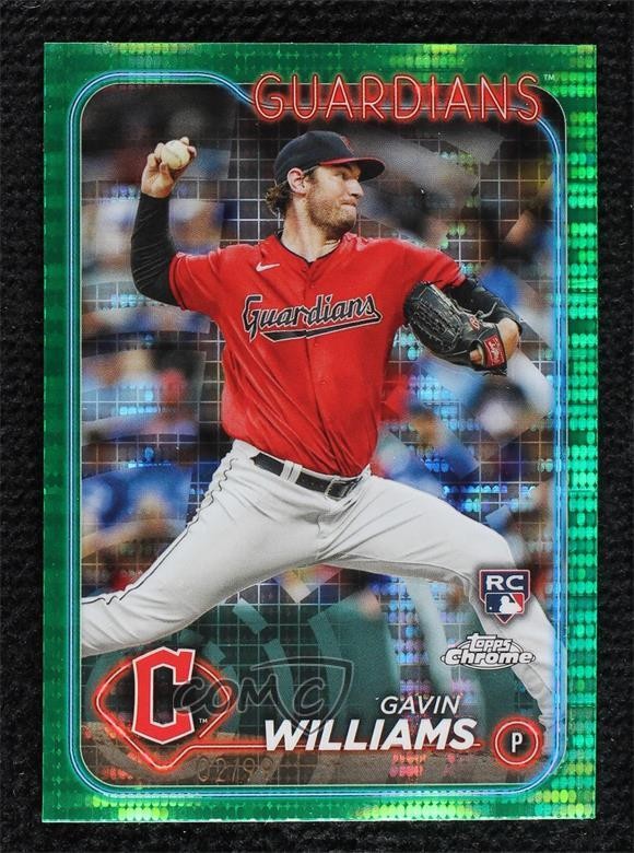 2024 Topps Chrome Green Sonar Refractor /99 Gavin Williams #15 Rookie RC