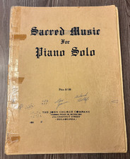 1924 Sacred Music for Piano Solo Sheet Music Book Religion Church Vtg Antique