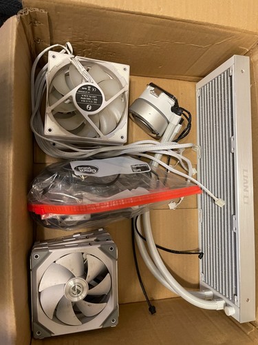 Lian Li Galahad 360mm RGB AIO + extra 3x SL120 RGB Fans (White) - Afbeelding 5 van 6