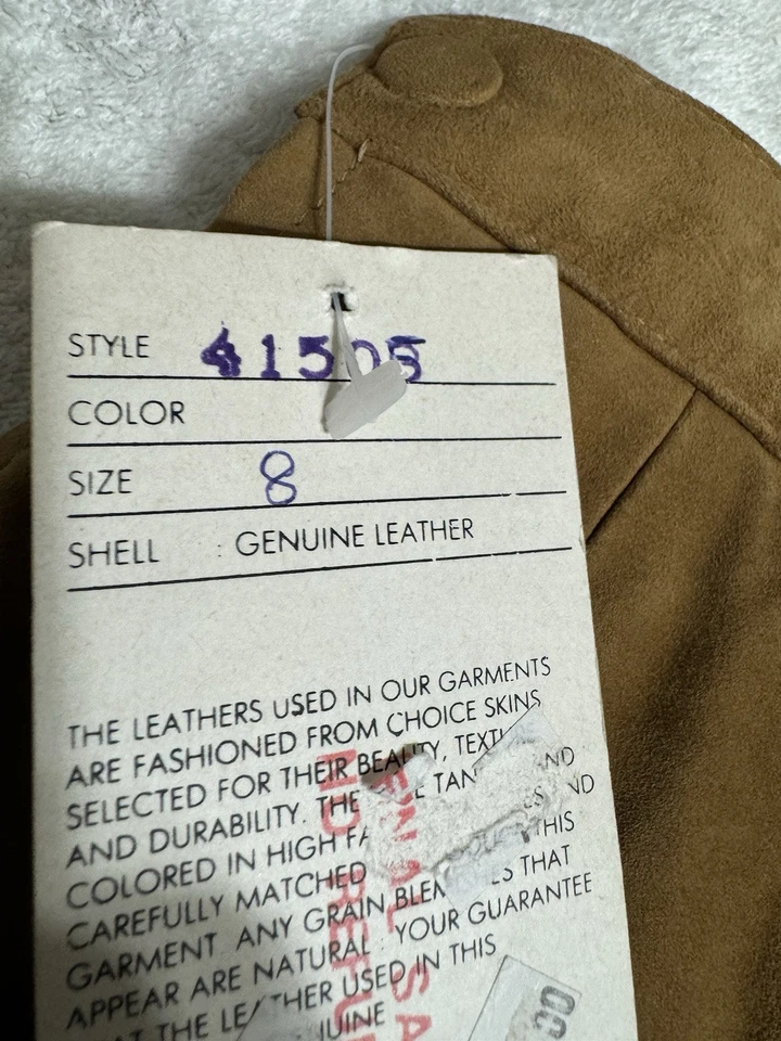 FALDA Mona Mode Bronceada Flecos Gamuza Cuero Western Moto Boho Hippie Para Mujer’s XXS Foto 4 de 4