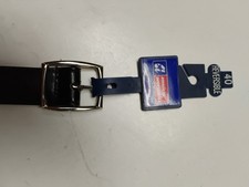 American Accessories Men's Silvertone Buckle Black Belt Sz 40